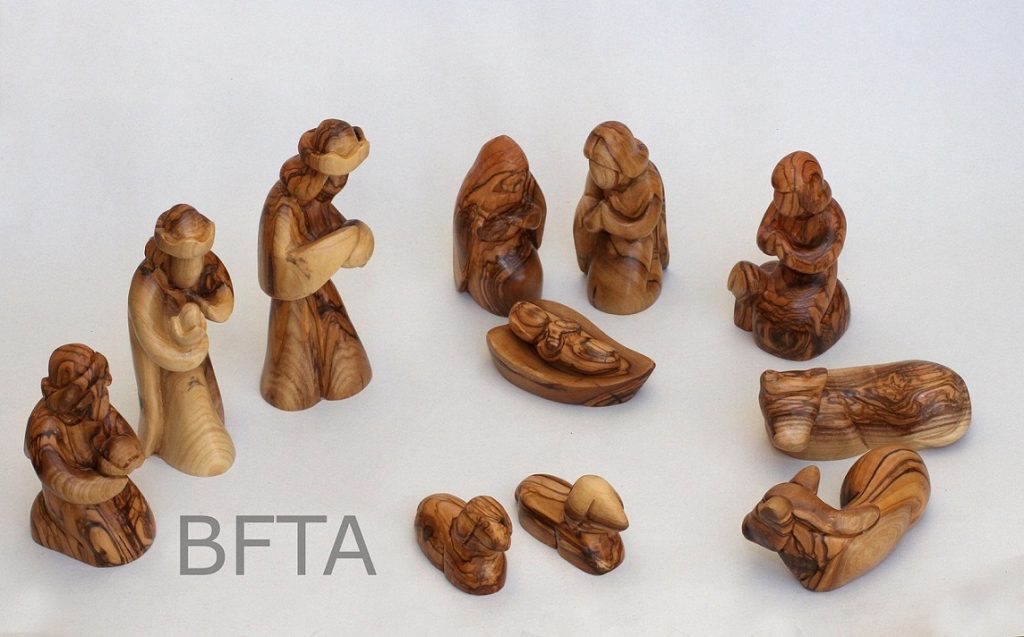 hand made olive wood nativity directly from the artisans workshops
