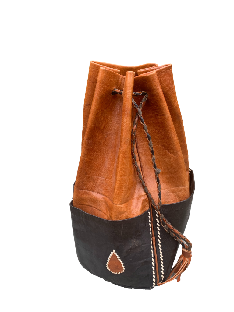 Our leather Bucket Bags have 4 convenient outside pockets. Perfect for anyone looking for unique, rustic vibe.