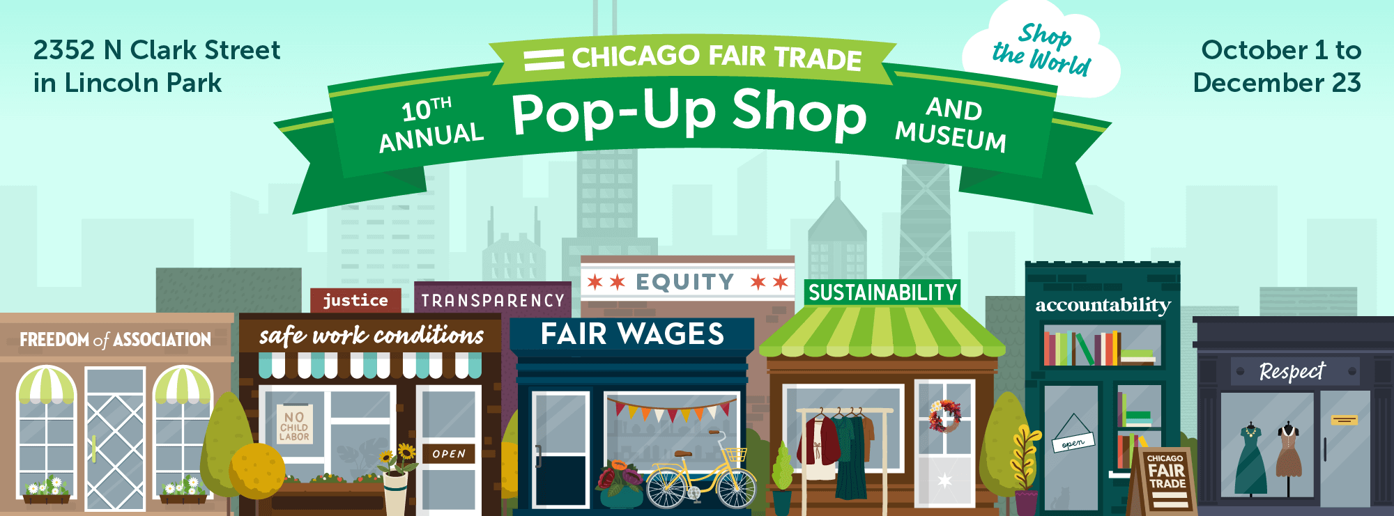Chicago Fair Trade Pop Up Shop Chicago Fair Trade · Educate, Activate, Celebrate