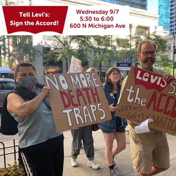 Chicago Levi's Action! Join us during this International Week of Action