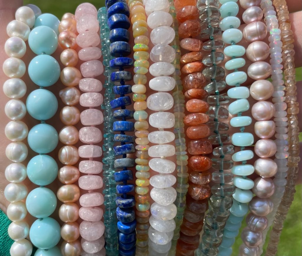 Knotted Gemstone Necklaces