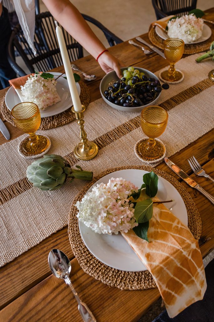 TerraKlay's hand dyed linens will brighten any holiday table!